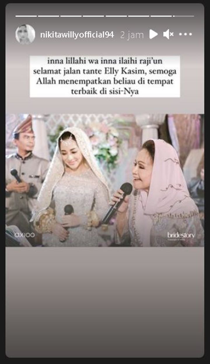 Dulu Berjasa di Pernikahannya, Duka Nikita Willy Atas Kepergian Elly Kasim: Selamat Jalan Tante