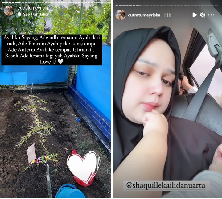 Cut Meyriska Ziarah ke Makam Ayah Ditemani Roger Danuarta, Mata Sembabnya Bikin Khawatir