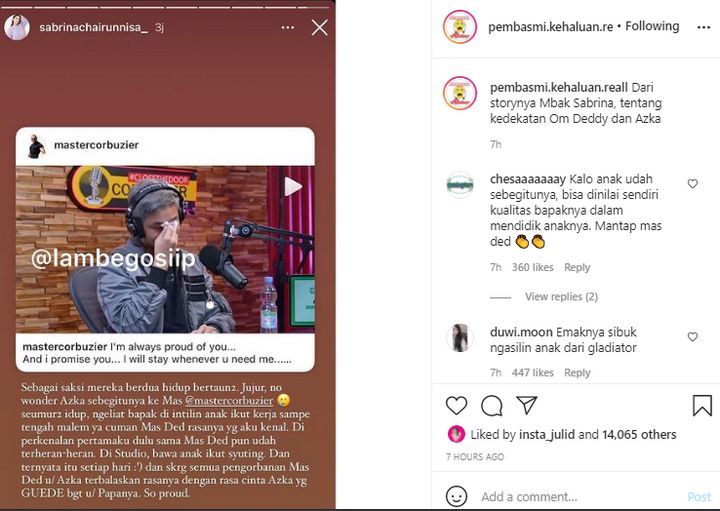 Sabrina Chairunnisa Jadi Saksi Deddy Corbuzier dan Azka, Kalina Oktarani Ke Mana?