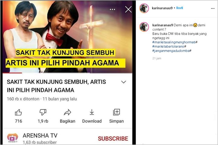Istri Geram Epy Kusnandar Diberitakan Pindah Agama Karena Sakit Tak Kunjung Sembuh: Jangan Adu Domba
