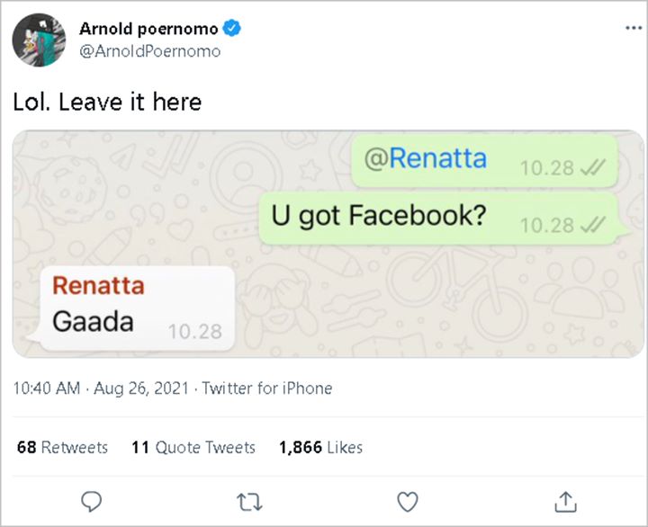 Ngakak, Chef Arnold Bongkar Fakta di Balik Unggahan Facebook Viral Dikira Chef Renatta
