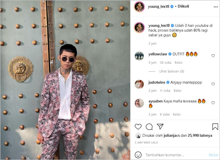 Young Lex Ungkap Soal Proses Dapatkan Kembali Akun YouTube yang Kena Hack
