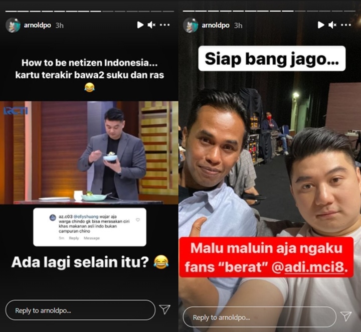 Chef Arnold Sindir Fans Lord Adi