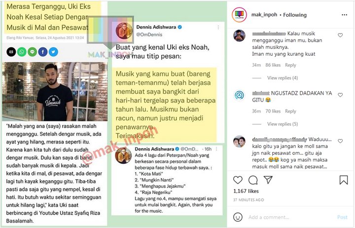 Uki Umpamakan Bak Racun, Dennis Adishwara Justru Akui Bangkit Berkat Musik Hingga Sebut Obat Penawar