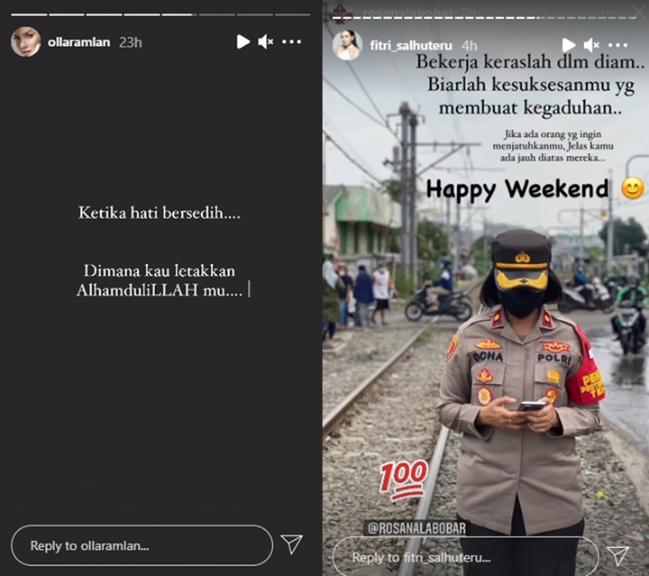 Olla Ramlan Curhat Sedih Usai Dighibah, Fitri Salhuteru Justru Tulis Pesan Bernada Sindiran