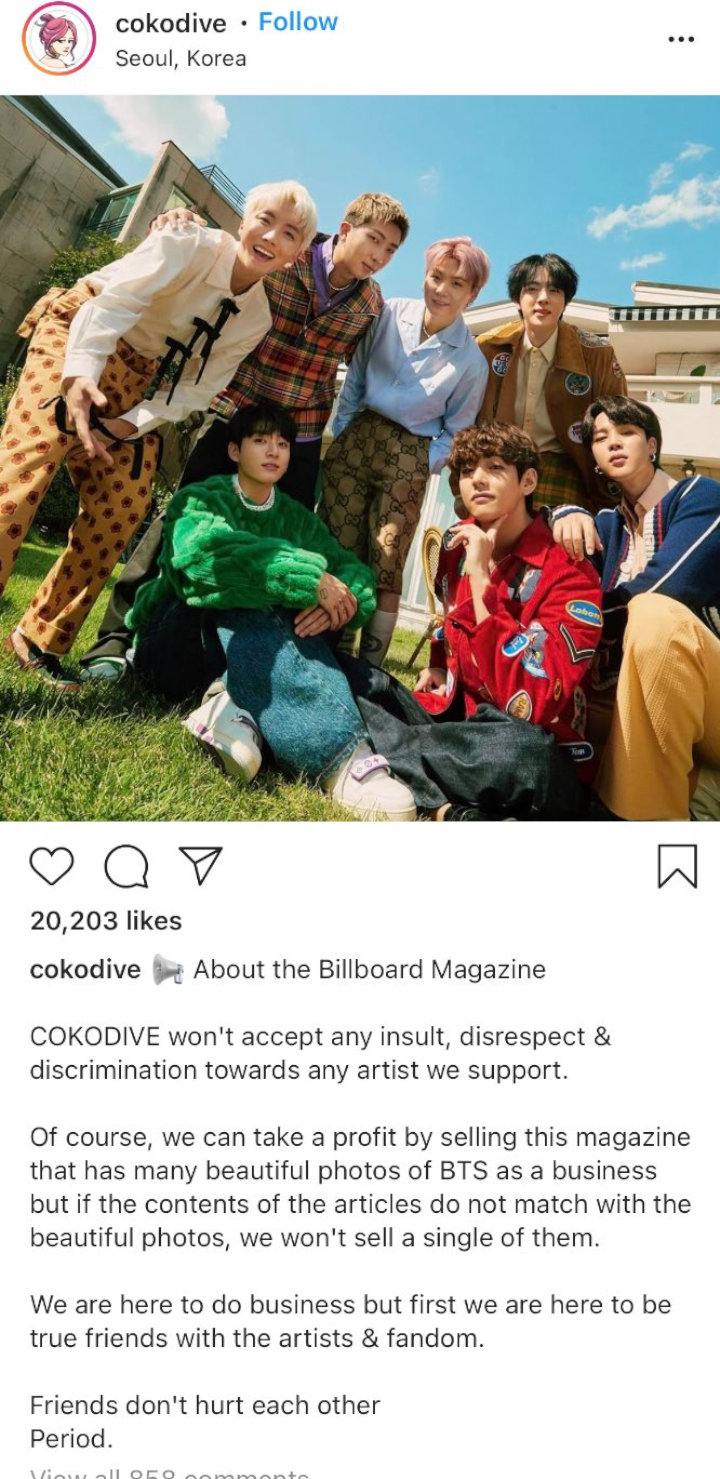 Online Shop Terkenal Ini Ogah Jualan Majalah Billboard Edisi BTS