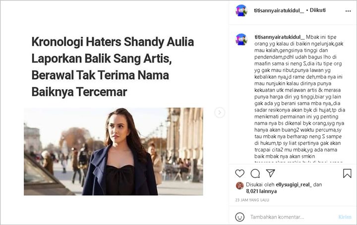 Aksi \'Haters Laporkan Balik Shandy Aulia Diterawang Titisan Nyai Ratu Kidul, Malah Jadi Bumerang?
