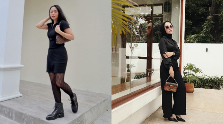 Menawan dengan <i>outfit dark</i> 