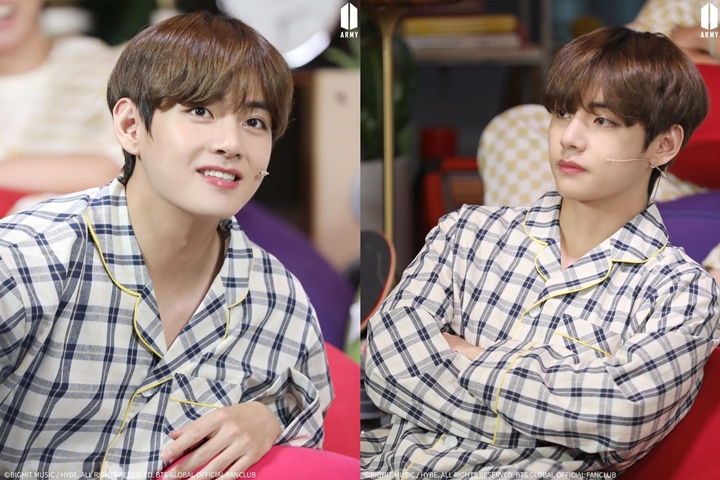 V BTS Imut Banget Pakai Piyama, Dibilang Makin Muda dan Persis Anak-Anak