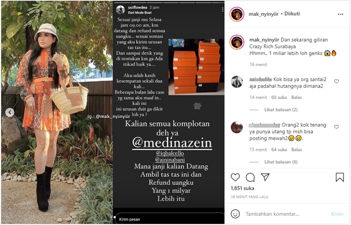 Heboh Medina Zein Ditagih Utang Rp 1 Miliar Oleh Crazy Rich Surabaya