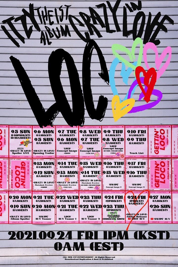 ITZY Rilis Comeback Scheduler untuk Album \'CRAZY IN LOVE\' dan Umumkan Debut di Jepang
