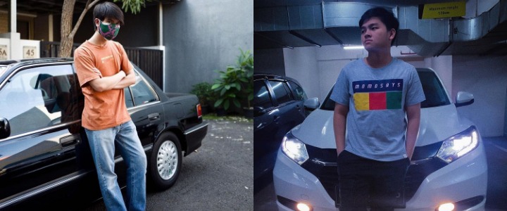 Pose kece bareng mobil