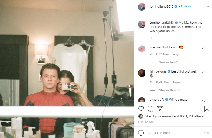 Tom Holland Posting Foto Mesra Bareng Zendaya, Panggilan Sayang Bikin Heboh