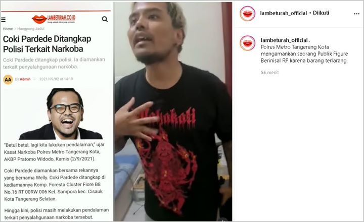 Beredar Video Detik-detik Komika Coki Pardede Digeledah Polisi, Sikapnya Disorot