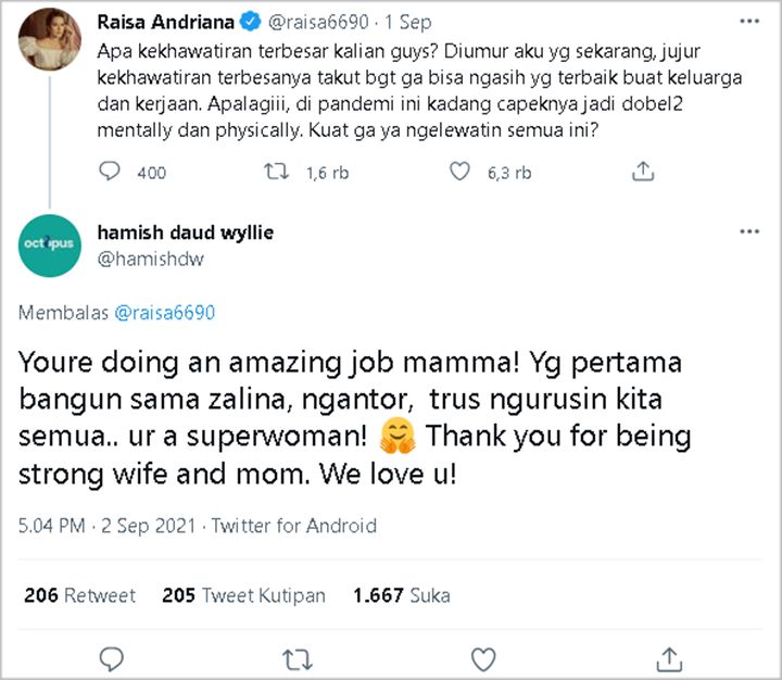 Cara Hamish Daud Respons Curhatan Raisa Soal Kekhawatiran Terbesar Dalam Hidup Disorot