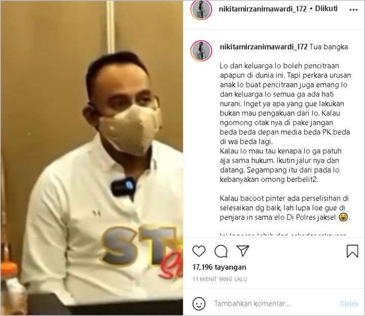 Dipo Latief Bantah Telantarkan Anak, Nikita Mirzani Murka Hingga Balik Ejek Soal Gaya Bicara