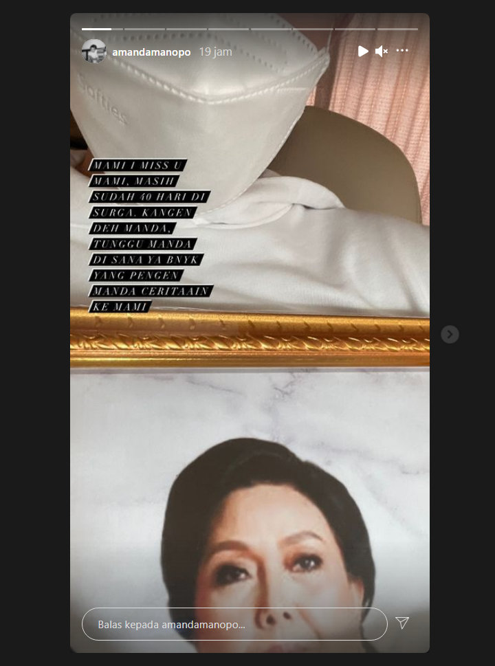 Begini Ungkapan Rindu Amanda Manopo Pasca 40 Hari Meninggalnya Sang Ibunda