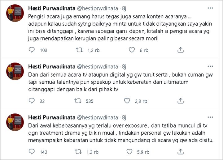 Singgung Drama yang Bikin Mual, Hesti Purwadinata Diduga Ikut Tolak Saiful Jamil Muncul di Acaranya