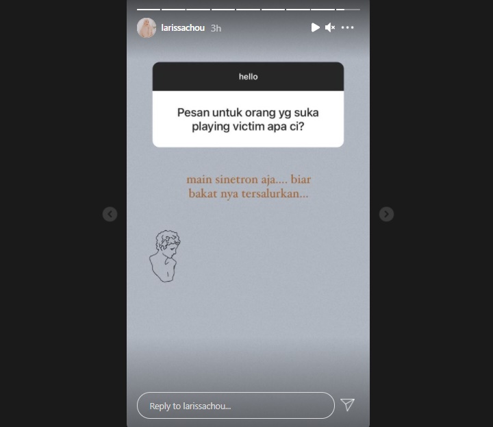 Larissa Chou Beri Pesan untuk Orang Suka Playing Victim: Main Sinetron Aja