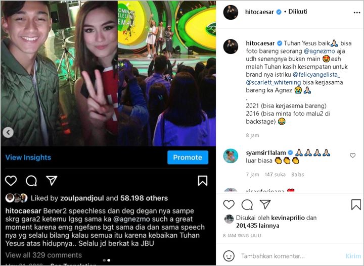 Bahagia Agnez Mo Kerja Sama Bareng Felicya Angelista, Caesar Hito Langsung Kenang Foto 5 Tahun Lalu