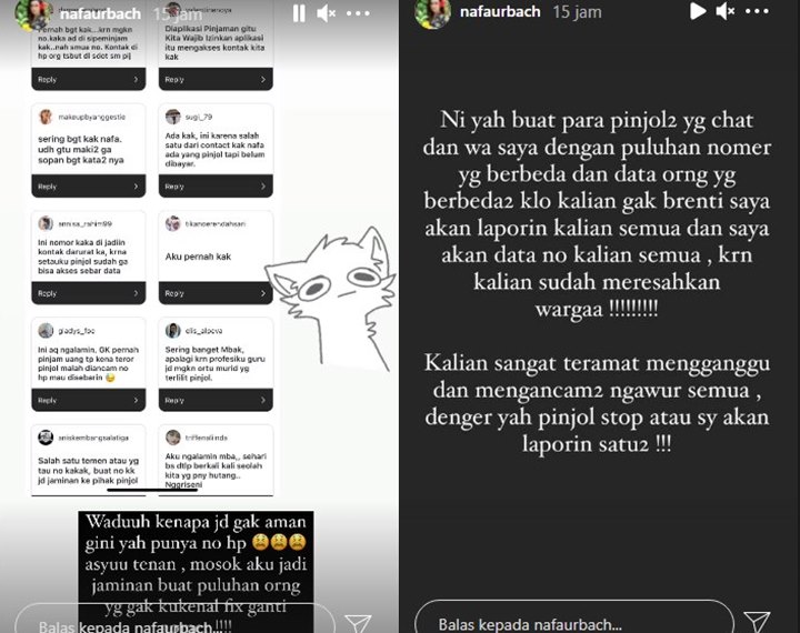 Nafa Urbach Kesal Diteror Pinjol, Ancam Bakal Lapor Polisi
