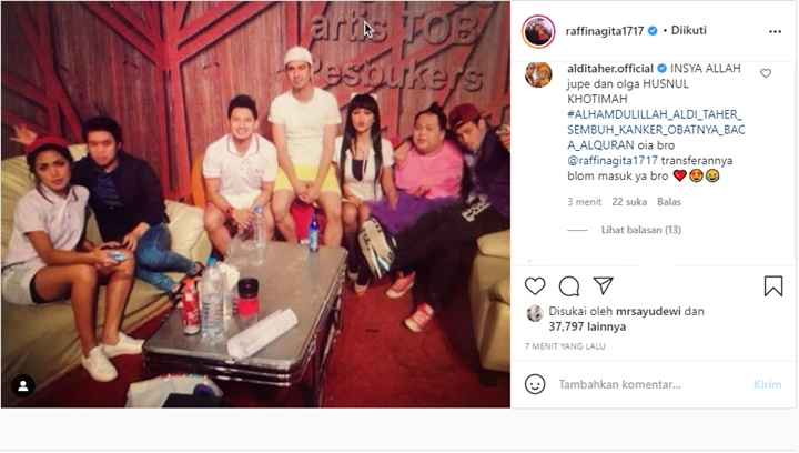 Raffi Ahmad Kenang Foto Bareng Olga Syahputra-Jupe, Aldi Taher Malah Tagih Soal Transferan
