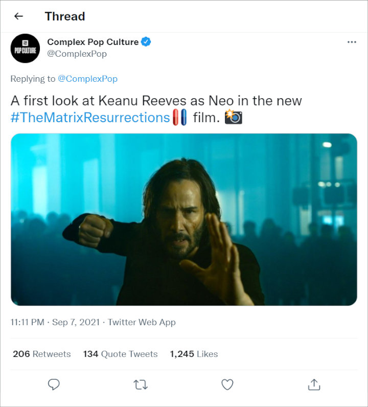 Penampilan Keanu Reeves di Footage \'The Matrix Resurrections\' Mirip John Wick