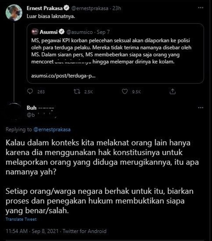 Pelaku pelecehan kpi