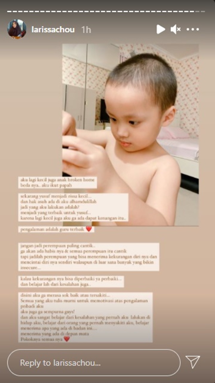 Larissa Chou Cerita Kenangan Pahitnya Jadi Anak Broken Home, Nyesek Lihat Yusuf Bernasib Sama?