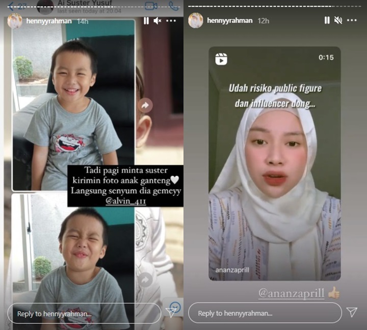 Henny Rahman Pamer Chat dengan Pengasuh Putra Alvin Faiz, Siap Laporkan Netizen Julid?