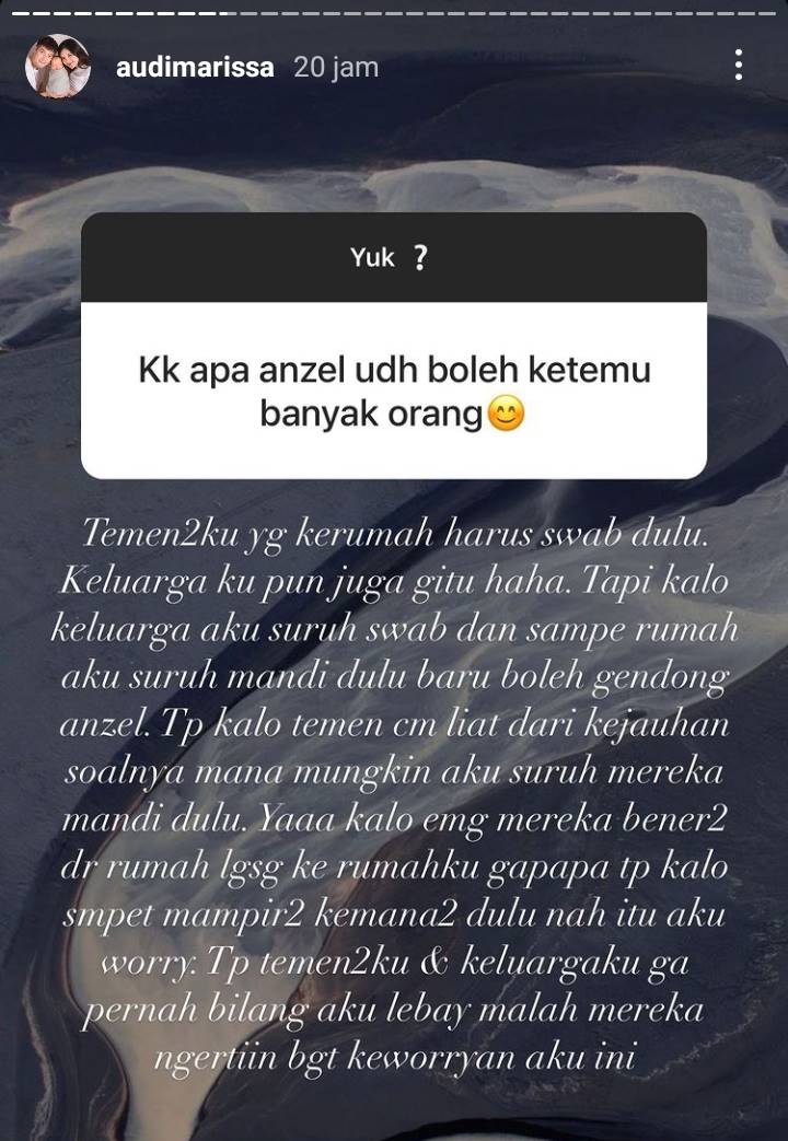 Audi Marissa Sudah Izinkan Keluarga dan Teman Jenguk Baby Anzel, Beri Syarat Ketat