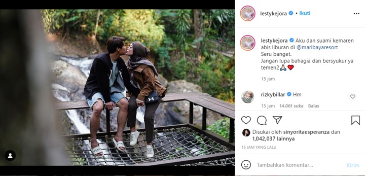 Lesty Kejora Bikin Heboh Perdana Pamer Momen Ciuman Bibir dengan Rizky Billar