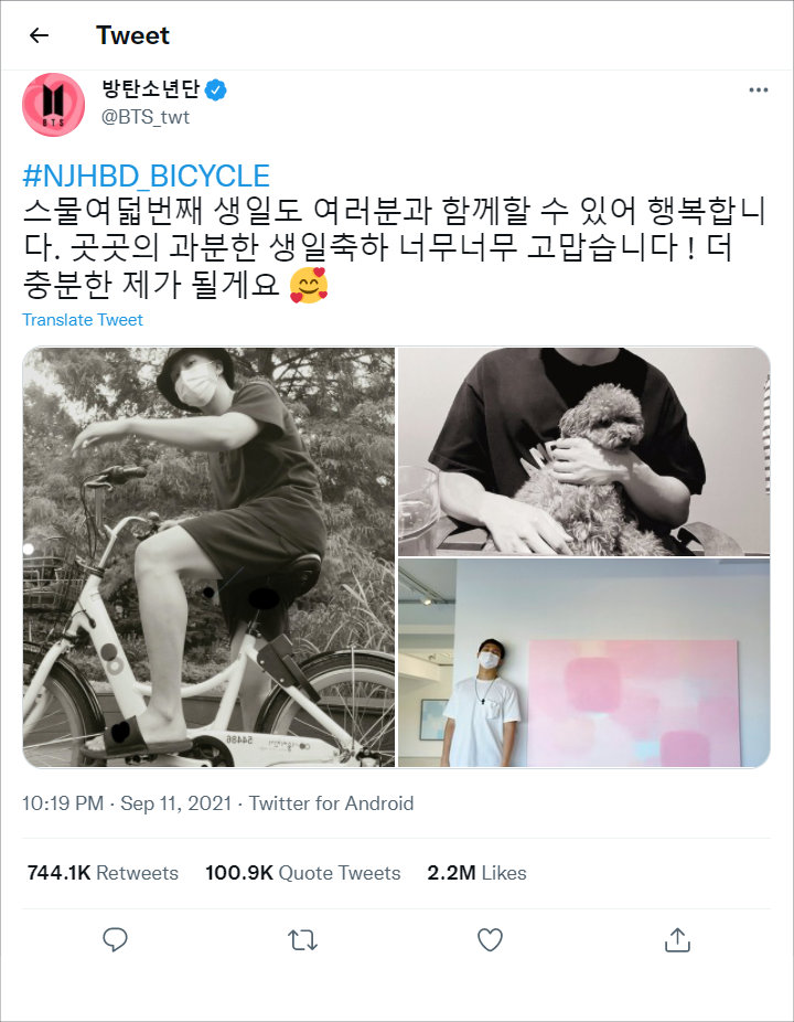 RM BTS Tebar Potret Healing di Hari Ultah, Sosok Familiar Bikin Penasaran 1