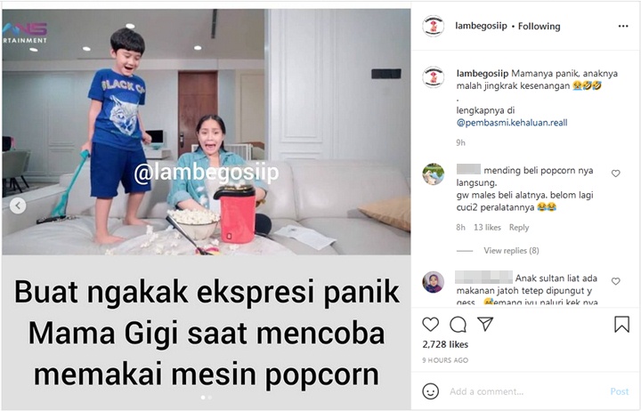 Nagita Slavina Panik Saat Coba Mesin Popcorn, Aksi Rafathar Ini Justru Jadi Sorotan