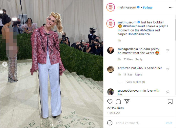 Kristen Stewart \'Tinggalkan Tugas Kerajaan\' di \'Spencer\', Guncang Met Gala dengan Gaya Edgy