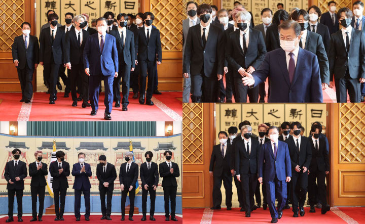 BTS Reuni dengan Presiden Moon Jae In di Gedung Biru, Dapat Hadiah Spesial Ini