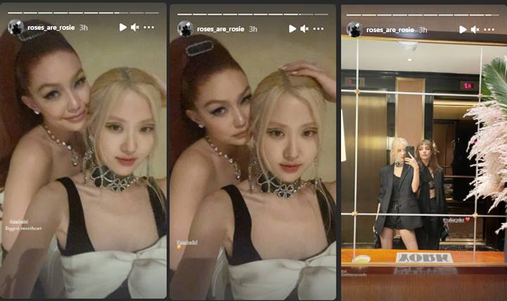 Circle Pertemanan Tak Main-Main, Rose BLACKPINK Akrab Banget Foto Bareng Gigi Hadid