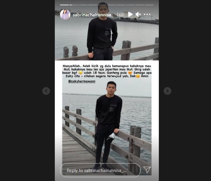Sabrina Chairunnisa Perkenalkan Adik Ganteng, Wajah Super Mirip Dikira Kembaran