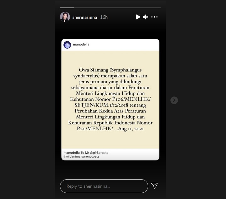 Sherina Munaf Ikut Beri Kritik, Bupati Badung Langsung Bebaskan Satwa Liar yang Dipeliharanya?