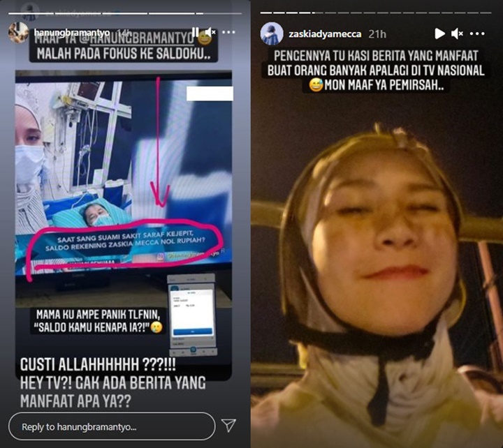 Sang Ibu Panik Saldo Rekening Zaskia Adya Mecca Diberitakan Nol Rupiah, Hanung Bramantyo Kesal