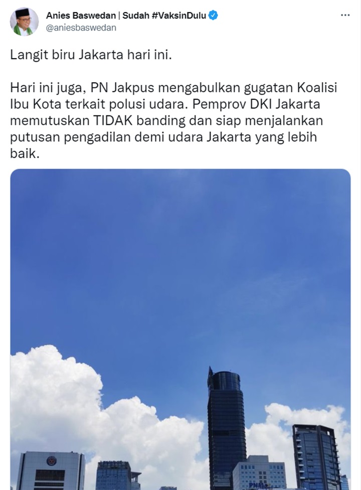 Tanggapan Anies Baswedan