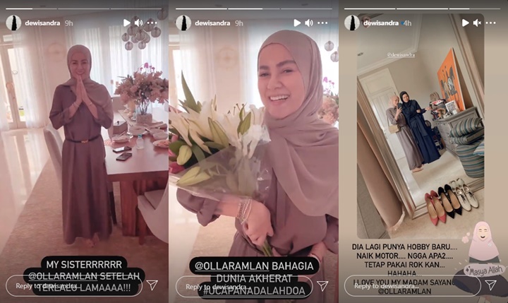 Dewi Sandra Komentari Hobi Baru Olla Ramlan, Sarankan Tetap Pakai Rok Saat Motoran