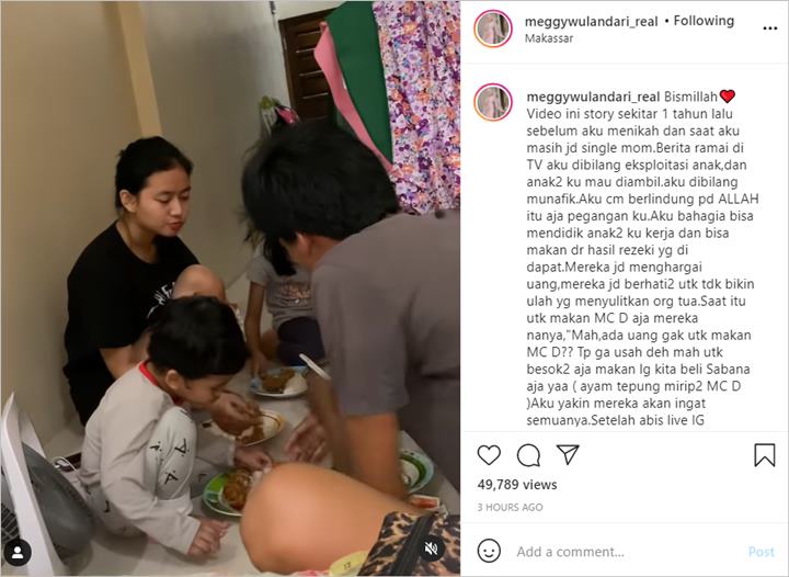 Pernah Dituduh Eksploitasi Anak, Meggy Wulandari Tepis Lewat Fakta Video Haru 1 Tahun Lalu