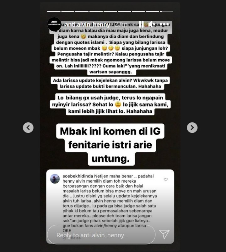 Larissa Chou Dimaki Hobi Ungkit Keburukan Alvin Faiz Sampai Bikin Jijik, Fans Murka