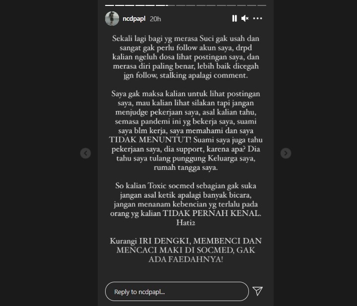 Nora Alexandra Tegaskan Demi Jadi Tulang Punggung Keluarga