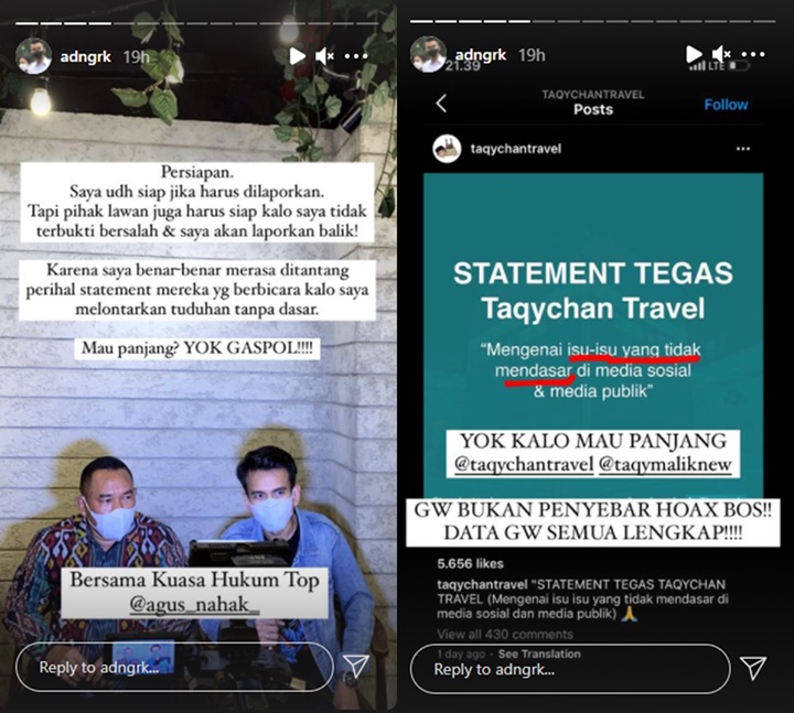 Adam Deni Geram Dituduh Sebar Hoax Usai Bongkar Aib Taqy Malik Punya Banyak Utang
