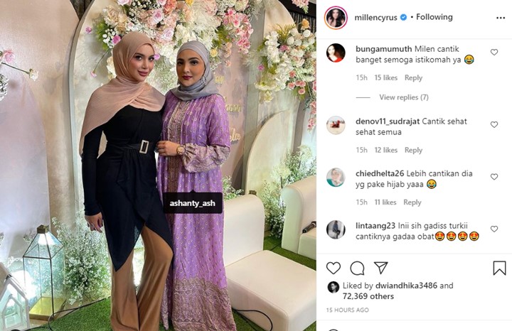 Tampil Berhijab, Millendaru Disebut Makin Terlihat Cantik Hingga Didoakan Istiqomah