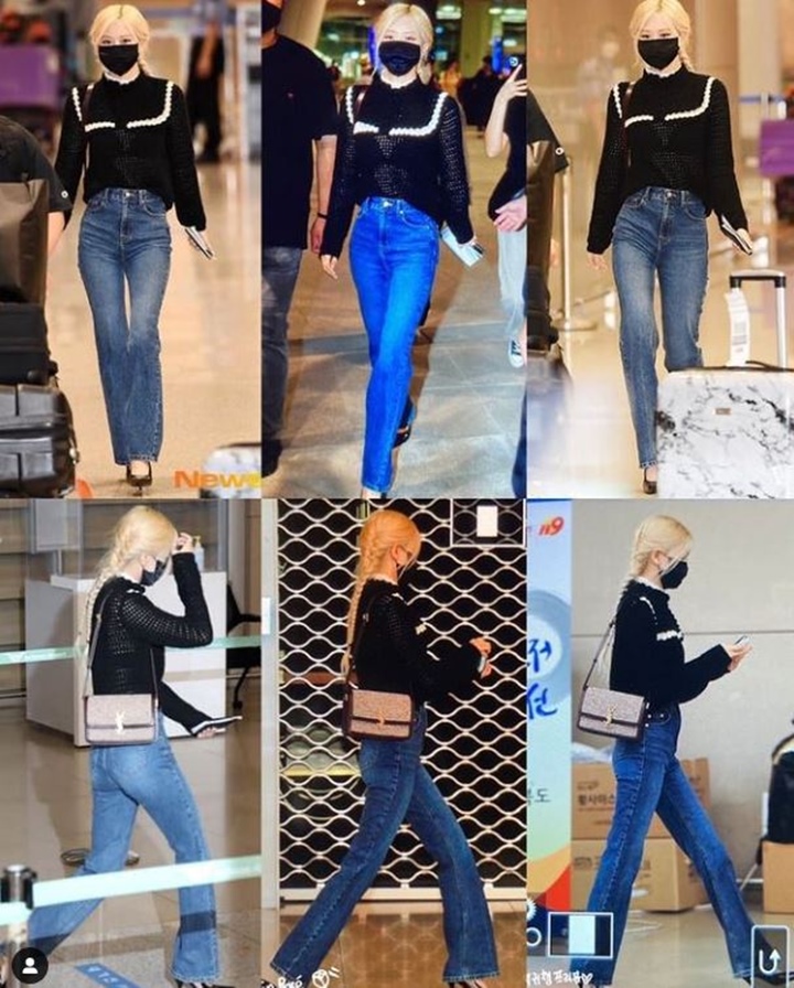 Cantik Banget, Gaya Modis Rose BLACKPINK di Bandara Dipuji Habis-Habisan 1