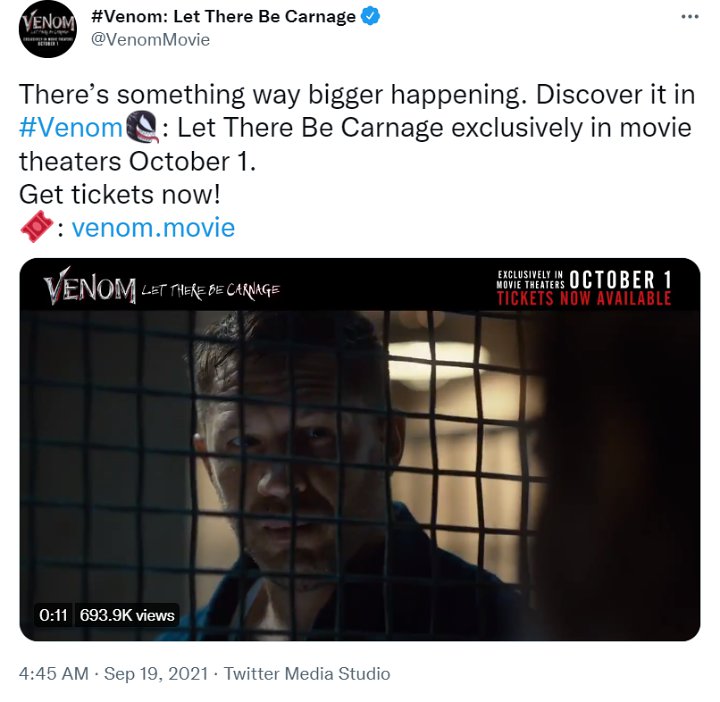 Trailer \'Venom: Let There Be Carnage\' Beri Bocoran Sony Universe yang Lebih Luas