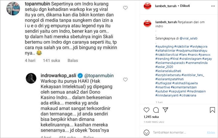 Indro Warkop Jelaskan Alasan Tegur Tiga Pria Mirip Warkop DKI, Ramai Persetujuan